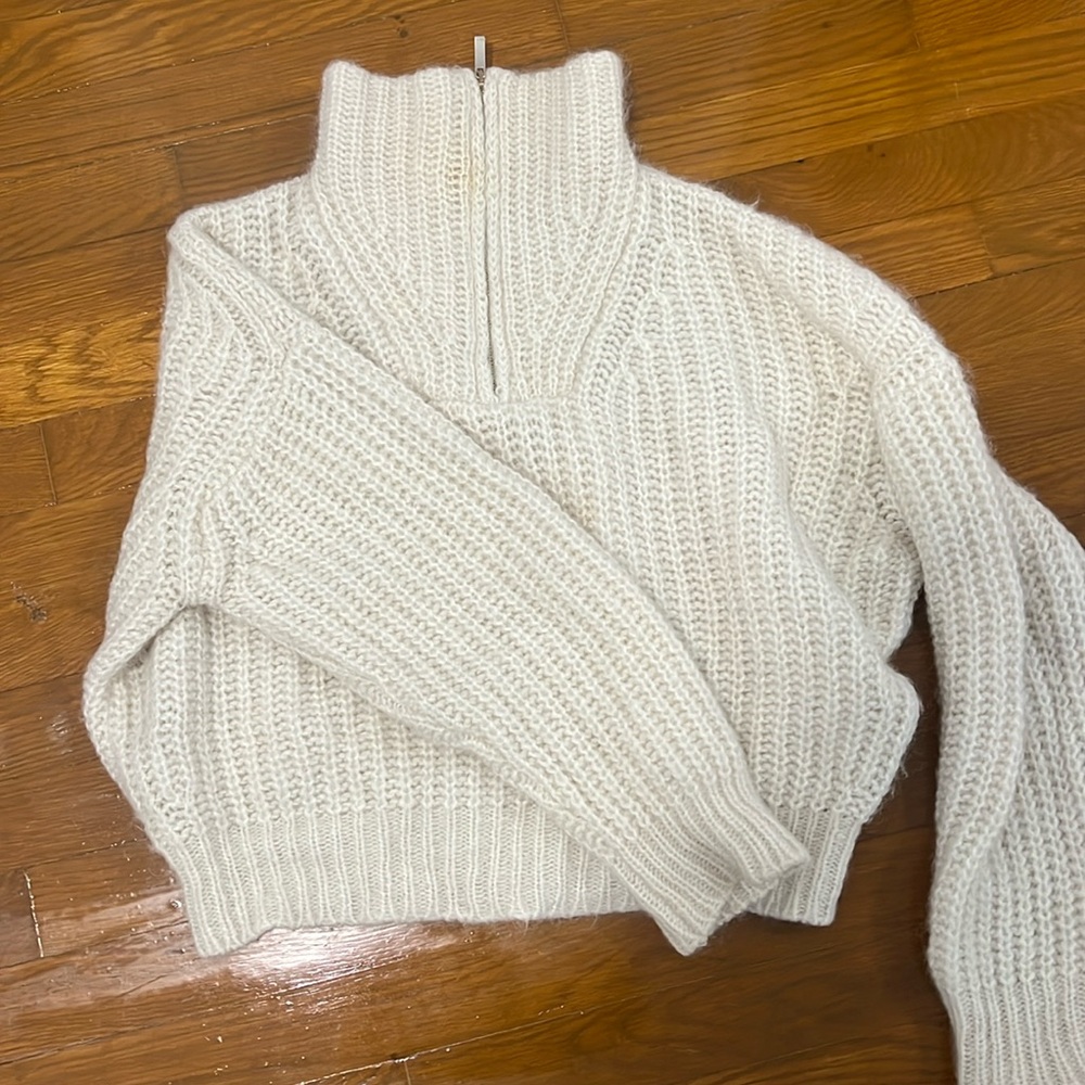Ba&SH Alpaca zip up sweater